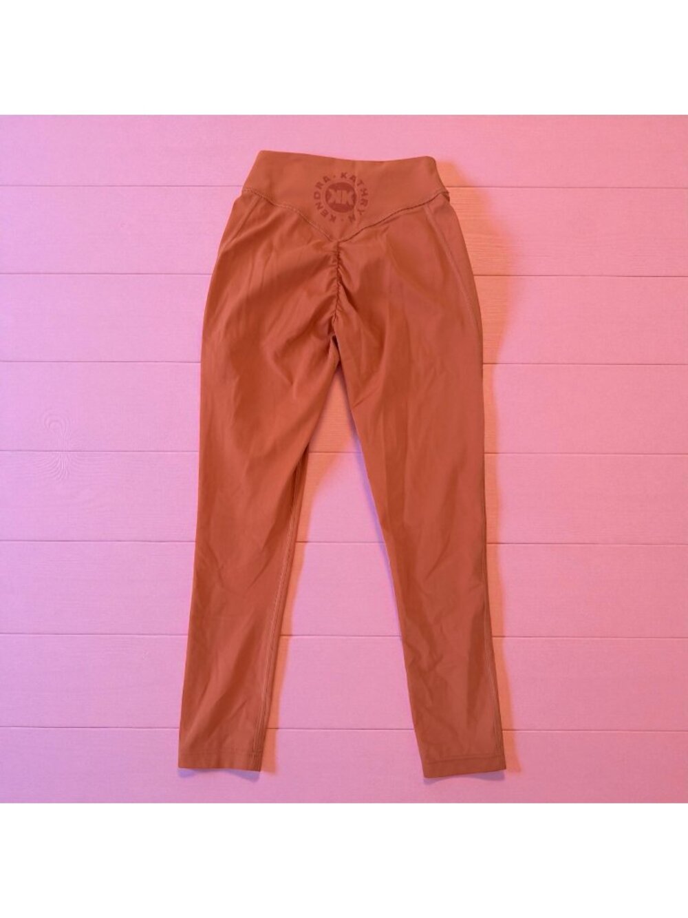 GYMSHARK Orange Kendra Kathryn KK Fit 7/8  Tights Leggings Size XS